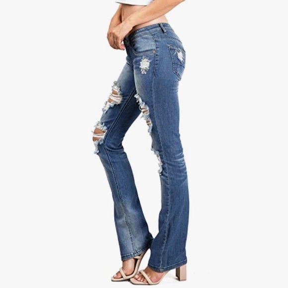 Machine Jeans Low-Rise Classic Distressed Jeans - Picture 4 of 11